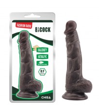 ЧЕРНО ДИЛДО С ТЕСТИСИ 21,5см